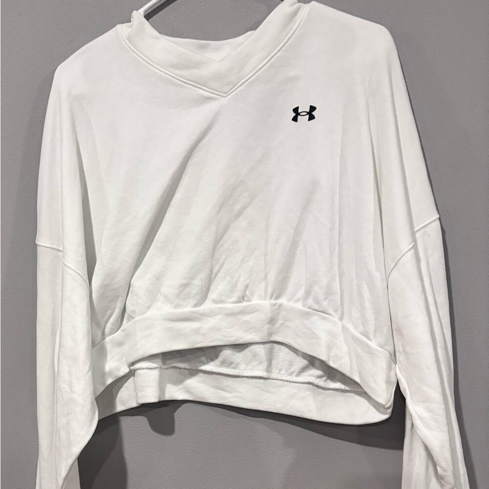 Under Armour Women's White Cropped Top XL - Picture 1 of 5